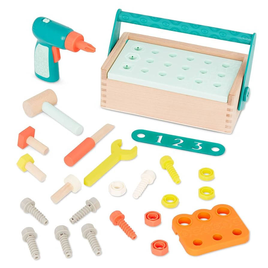 B. toys – Fix ‘n’ Play Kit – Pretend Play Tool Box – Wooden Toolbox & Accessories (25 P... | Amazon (US)