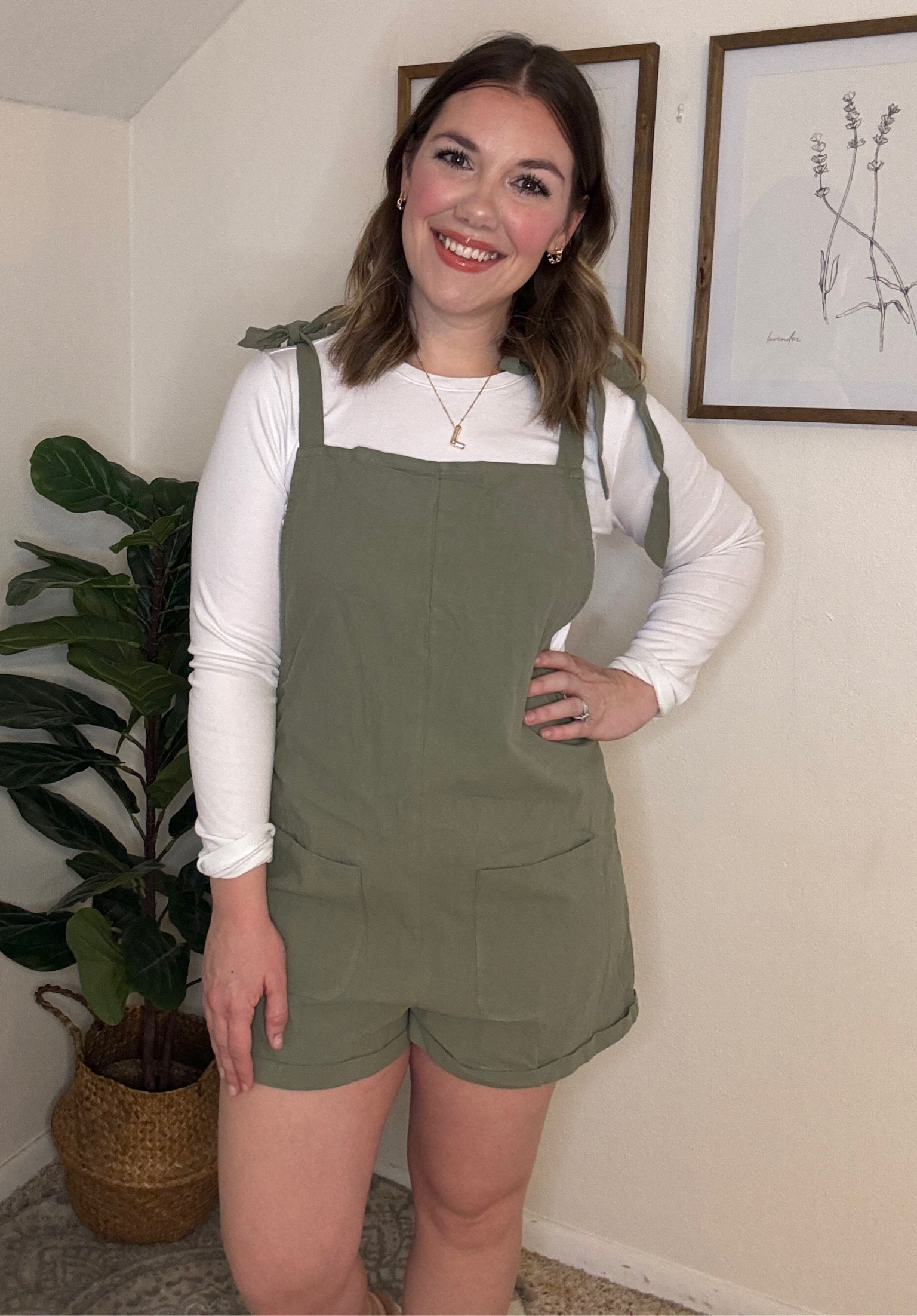The color, the material, the length of the shorts is all perfection! I'm able to adjust the ties to my liking. It also comes in a variety of colors to choose from! I paired it with a long sleeve but it can definitely be a tank top, as well! So, so cute! 🥰 

#shein #sheintop #sheinshirt #sheinfashion #sheinfind #spring #springstyle #springfashion #tanktop #colorful #midsize #casual #shorts #shortsjumpsuit #onepiece #necklace #gold

#LTKmidsize #LTKfindsunder50 #LTKstyletip