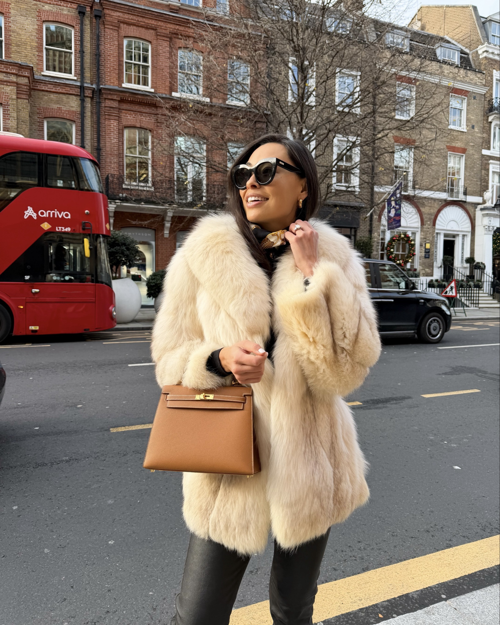 Christmas in London outfit, vintage fur coat, Hermes Kelly, Kat Jamieson style, winter outfit. 

#LTKHoliday #LTKGiftGuide #LTKootd