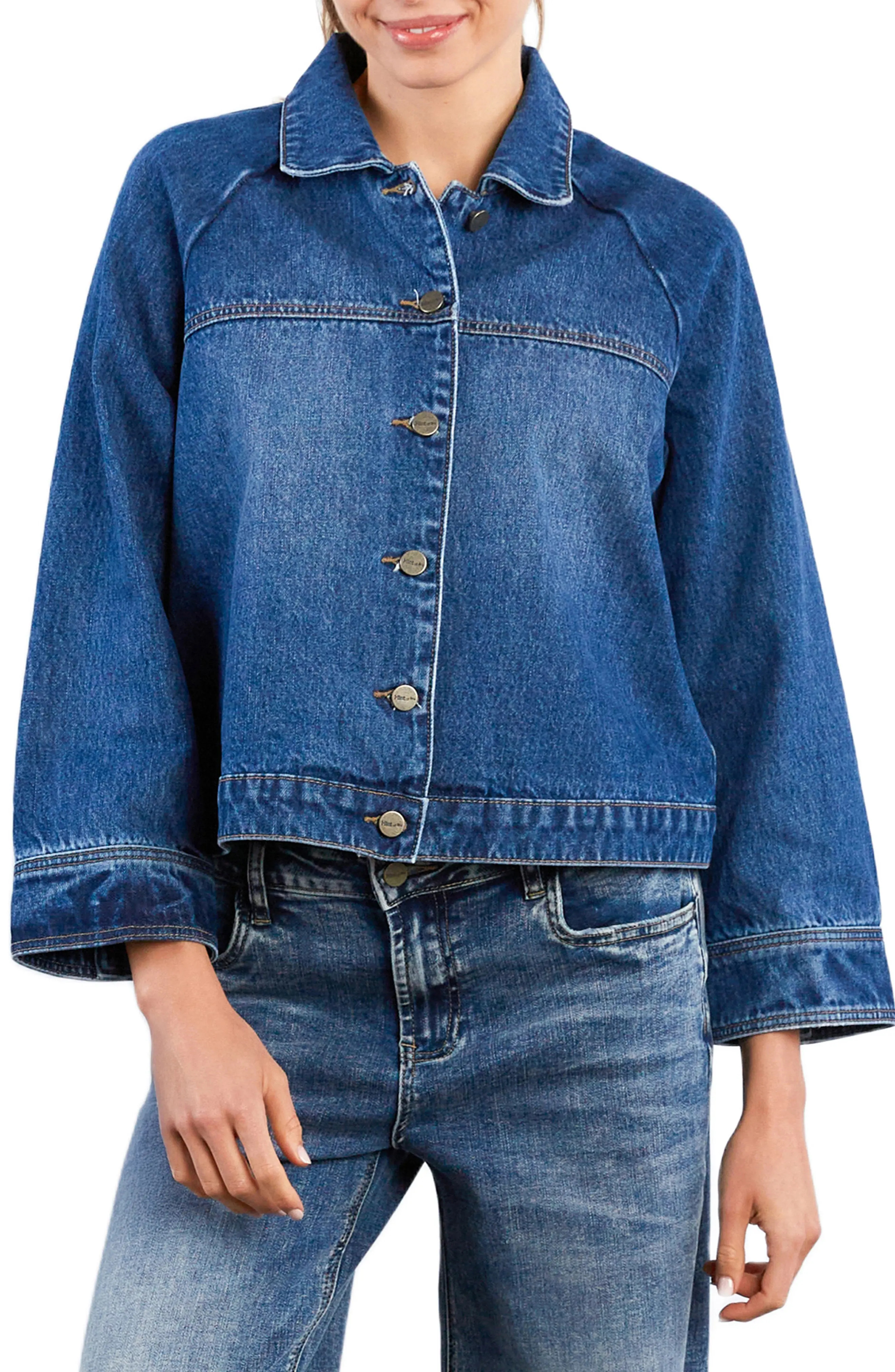 HINT OF BLU Boxy Denim Jacket (Women) | Nordstrom | Nordstrom