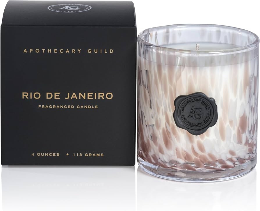 Zodax Apothecary Guild Scented Opal Glass Jar Candle in Gift Box - 4 oz - Rio de Janeiro | Amazon (US)