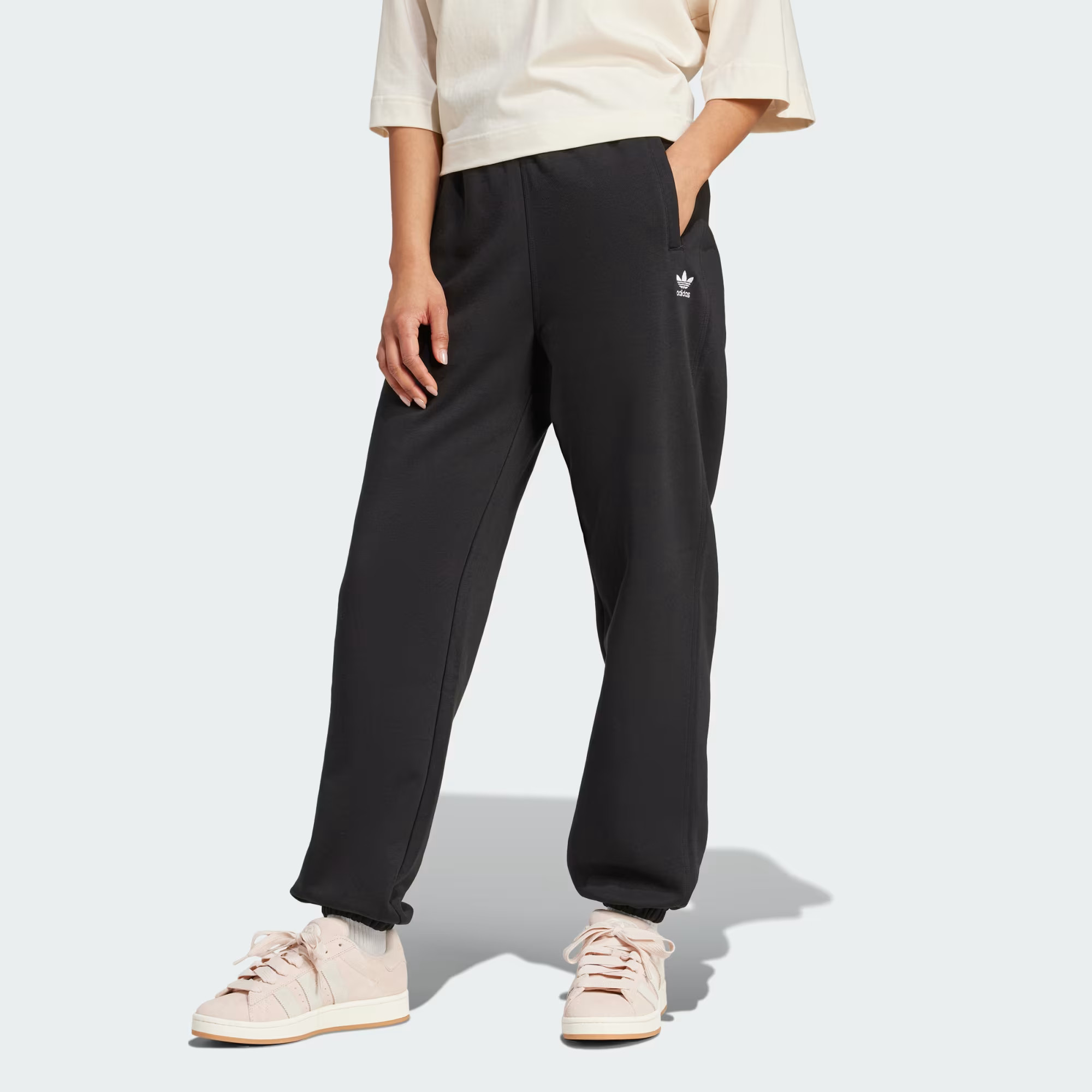 adidas Essentials Fleece Loose Joggers - Black | Free Shipping with adiClub | adidas US | adidas (US)
