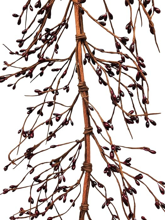 Evron Internternationa AR1956C-6 Primitive Pip Berry Garland in Burgundy | Amazon (US)
