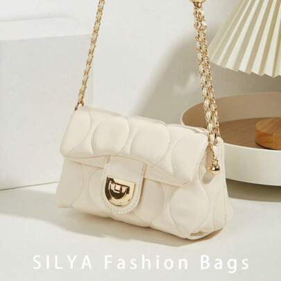 1 Pc Vintage Chic Embellished Mini Bag With Chain, Versatile Elegant Style, Suitable For Commuting, Dating, Gifting To Classmates And Close Friends, F | SHEIN
