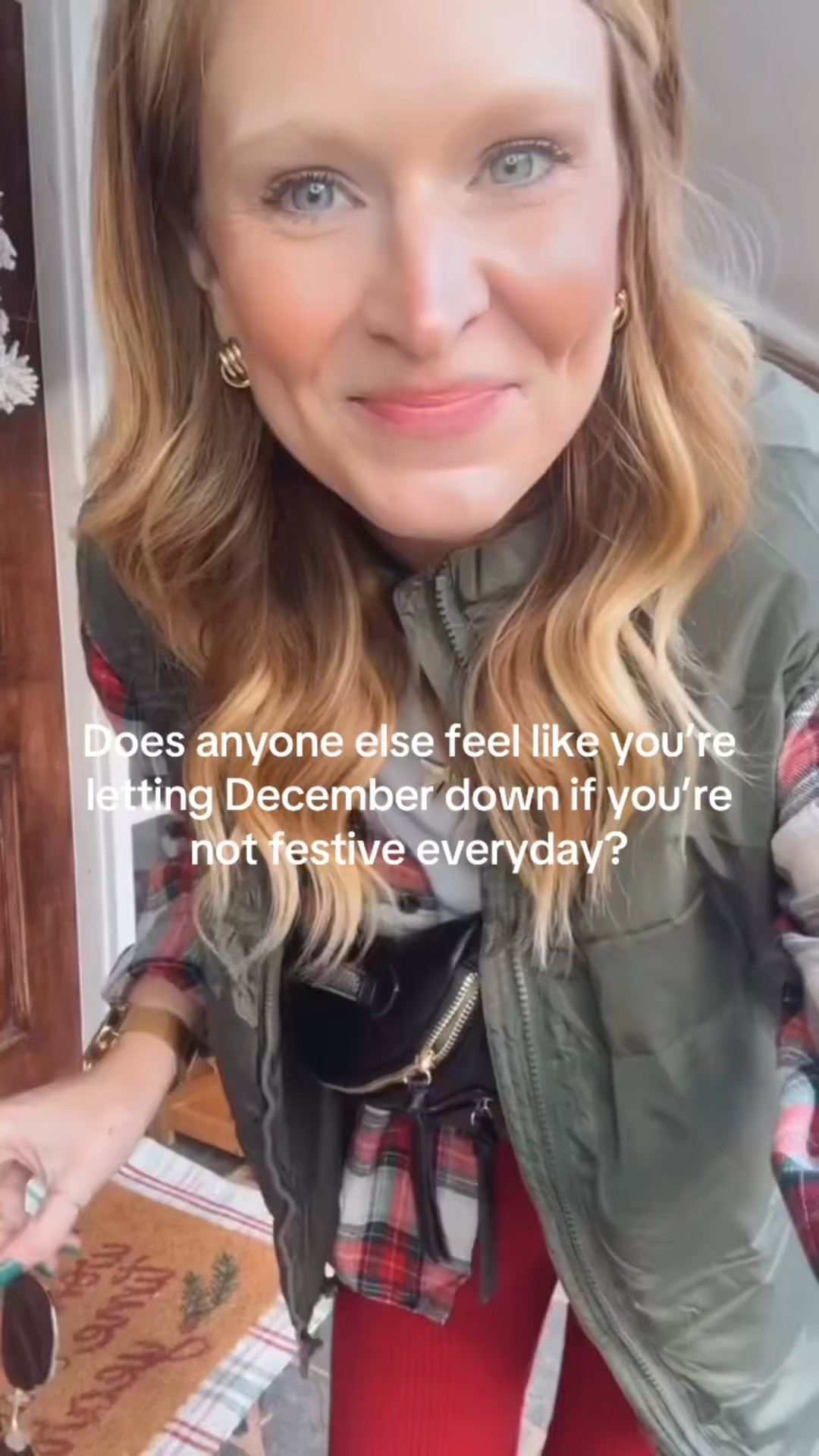 Saw this festive holiday outfit on Pinterest and had to recreate it! Cozy Christmas perfection! 🎄

#christmas #christmastime #festivestyle #festive #holidayseason #christmasmood #redandgreen #christmasoutfit