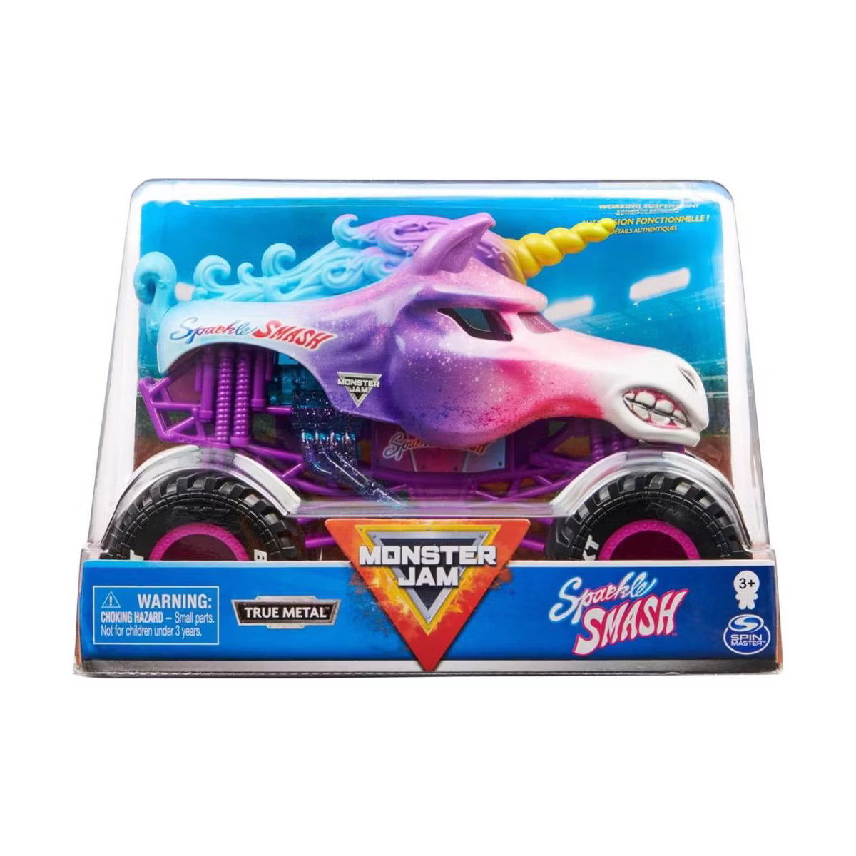 Monster Jam, Official Sparkle Smash Monster Truck, Collector Die-Cast Vehicle, 1:24 Scale | Target