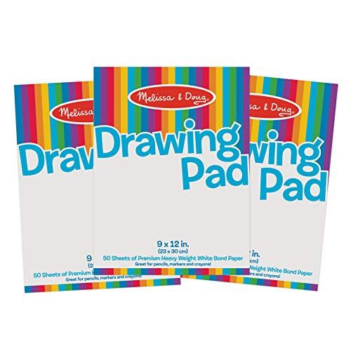 Melissa & Doug Drawing Paper Pad (9 x 12 inches) - 50 Sheets, 3-Pack | Amazon (US)