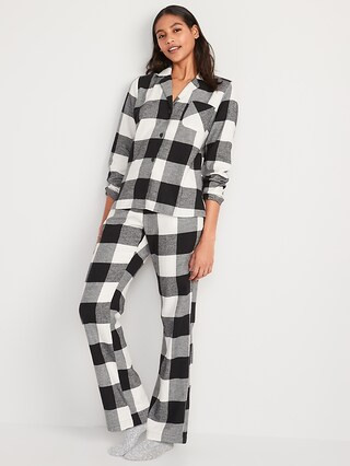 Printed Flannel Pajama Set for Women | Old Navy (US)
