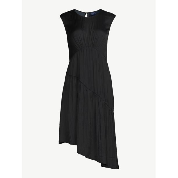 Scoop Women's Sleeveless Tiered Asymmetrical Dress, Sizes XS-XXL | Walmart (US)