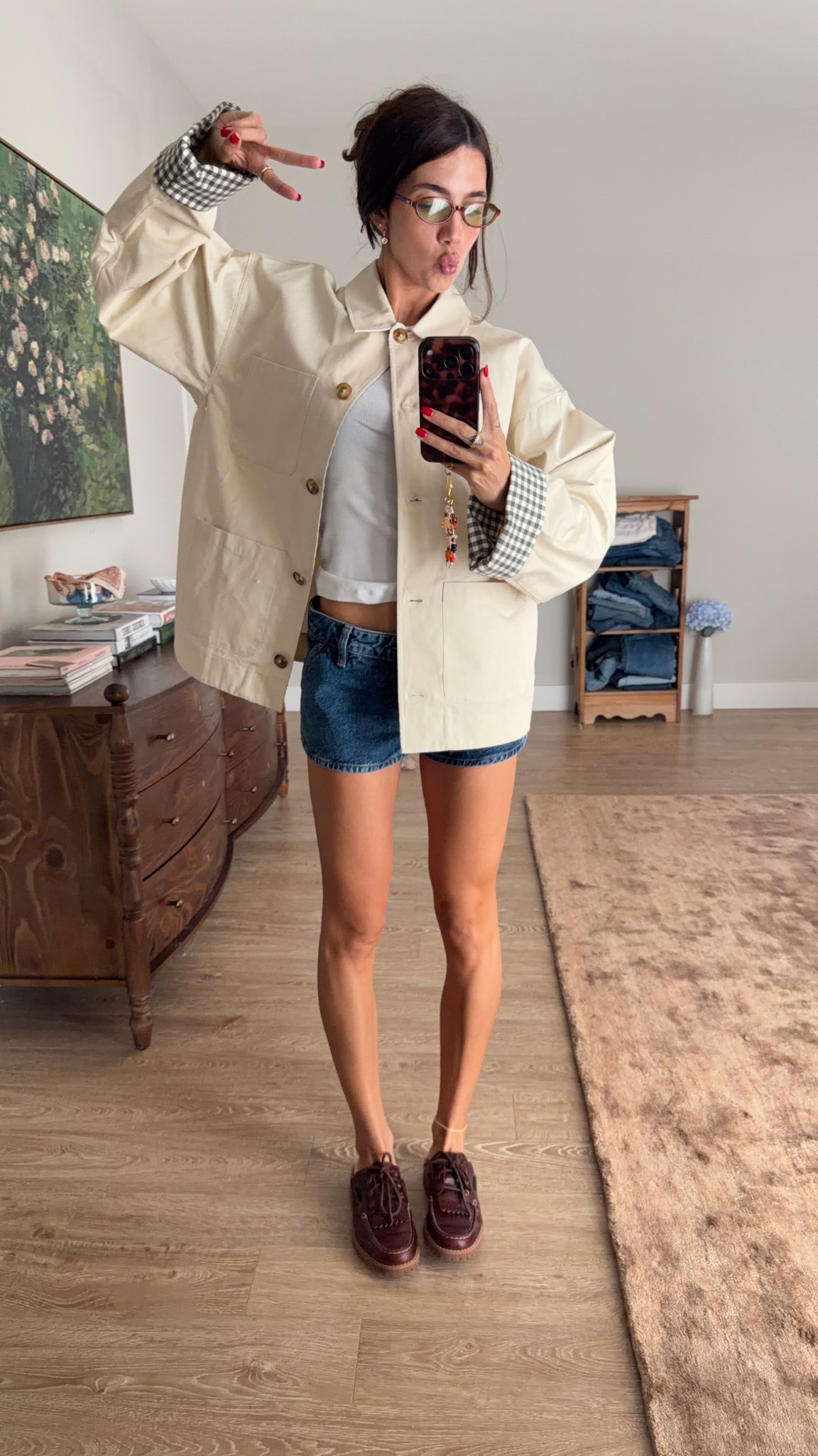 Spring outfit! 26 in shorts, S white tank, TTS shoes and S trench!

#LTKootd #LTKSeasonal #LTKgrwm