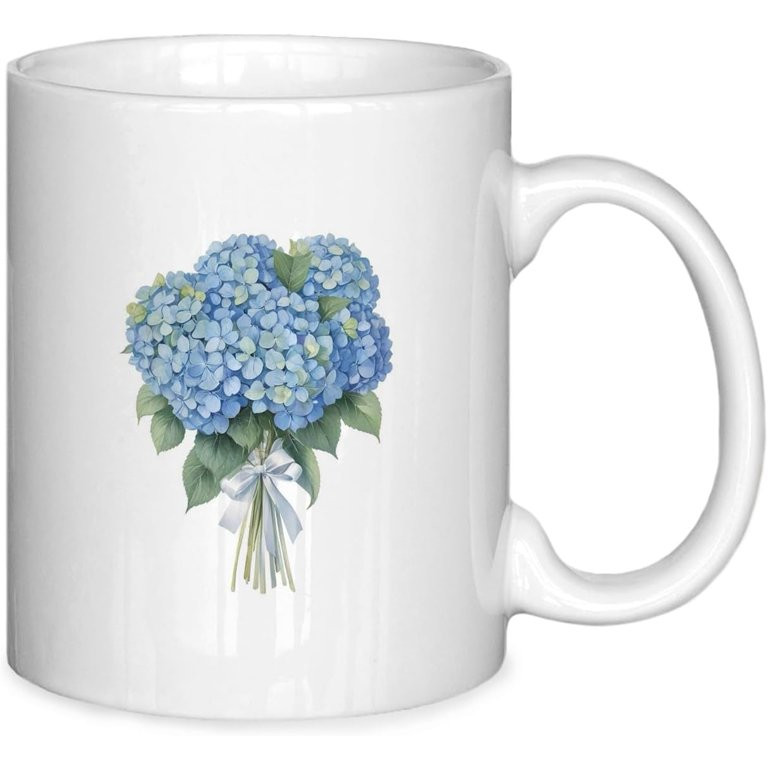 Blue Spring Porcelain Flower Floral Hydrangea Plant Lady Coffee Mugs Gifts for Women, Summer Cera... | Walmart (US)