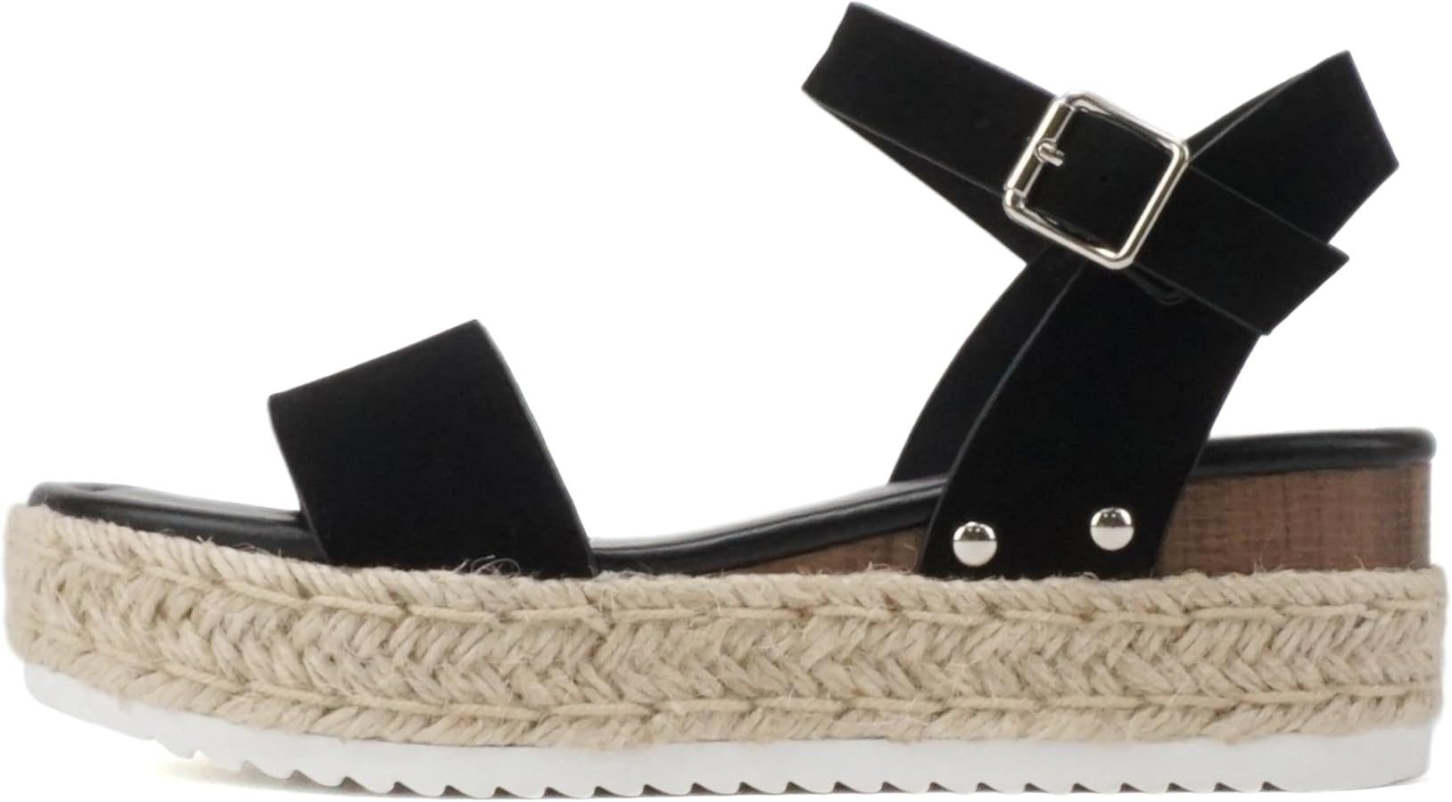 Soda CLIP ~ Women Open Toe Ankle Strap Platform Espadrille Sandal | Amazon (US)