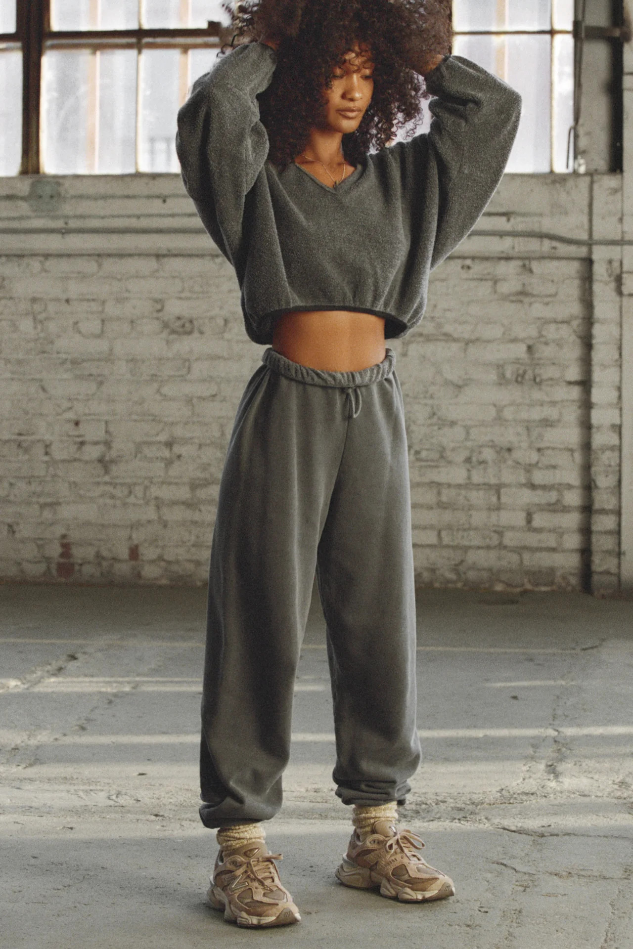 Oversized Jogger - Washed Black French Terry | Joah Brown