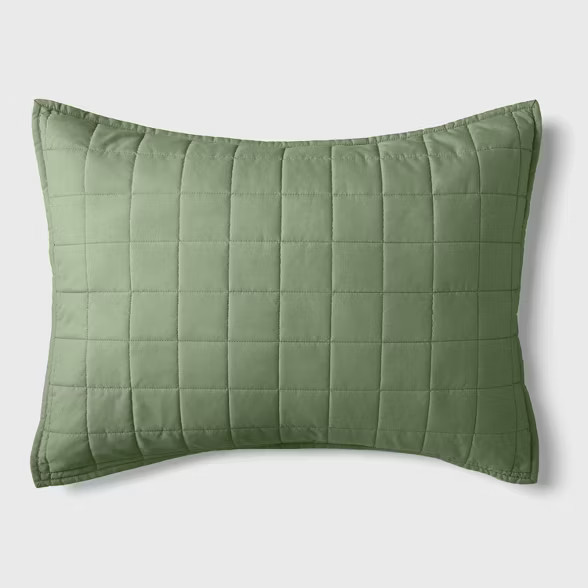 Box Stitch Microfiber Sham - Pillowfort™ | Target