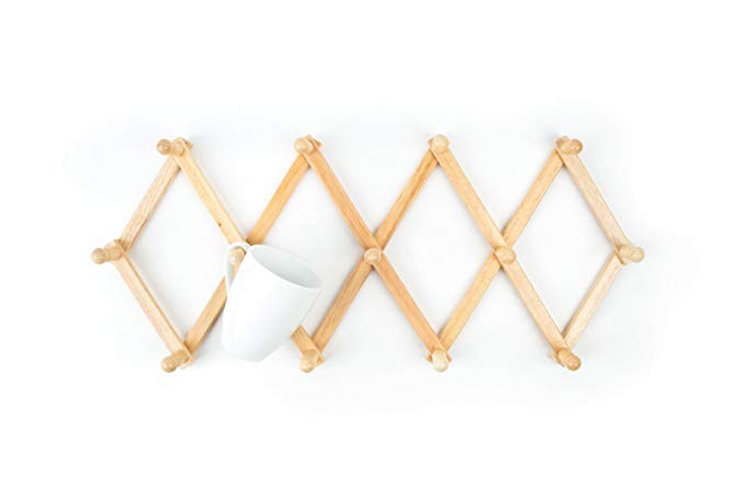 Fox Run Expanding Beechwood Coffee Mug Wall Rack | Amazon (US)