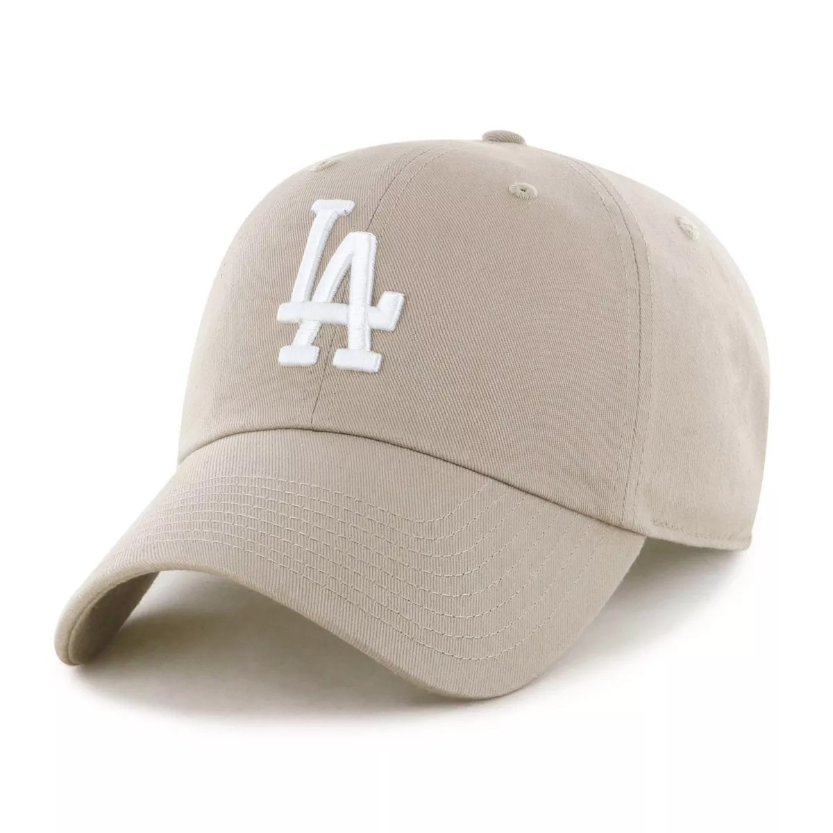 MLB Los Angeles Dodgers Clean Up Hat - Khaki: Adjustable Cotton Baseball Cap | Target