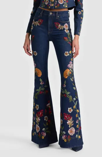 Beautiful Floral Embroidered Flare Jeans | Nordstrom