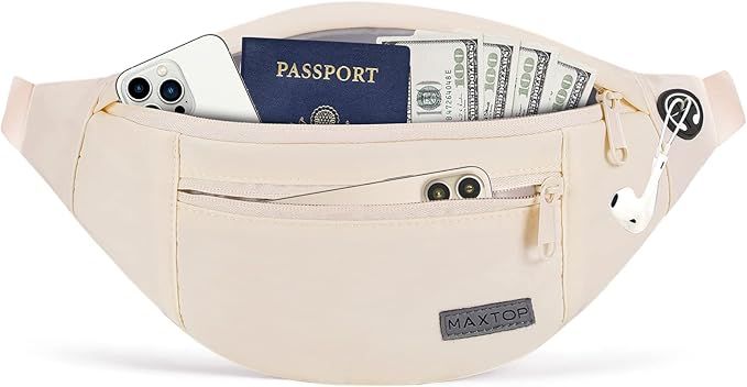 MAXTOP Large Crossbody Fanny Pack Belt Bag with 4-Zipper Pockets,Gifts for Enjoy Sports Festival ... | Amazon (US)