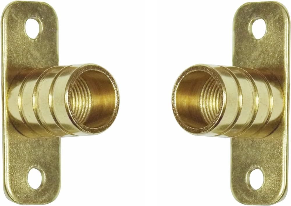 Shade Doctor of Maine 3/8" Rodding Inside Mount Rod Brackets - Brass Plated - One Pair | Amazon (US)