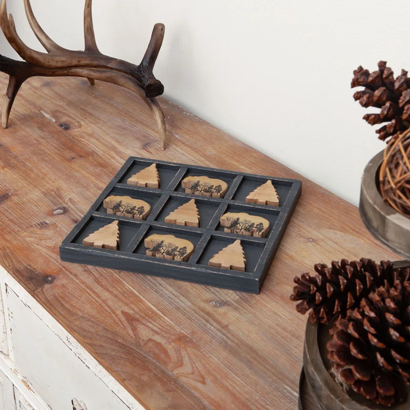 Mike & Melissa 2 Player Wood Tic Tac Toe | Wayfair North America