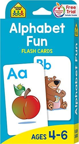 School Zone - Alphabet Fun Flash Cards - Ages 4 to 6, Preschool to Kindergarten, ABCs, Uppercase ... | Amazon (US)