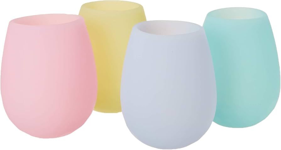 Shark Skinz Shark Skinzz Set of 4 Pastel Silicone Drinkware, 4 Count (Pack of 1), Multicolor | Amazon (US)