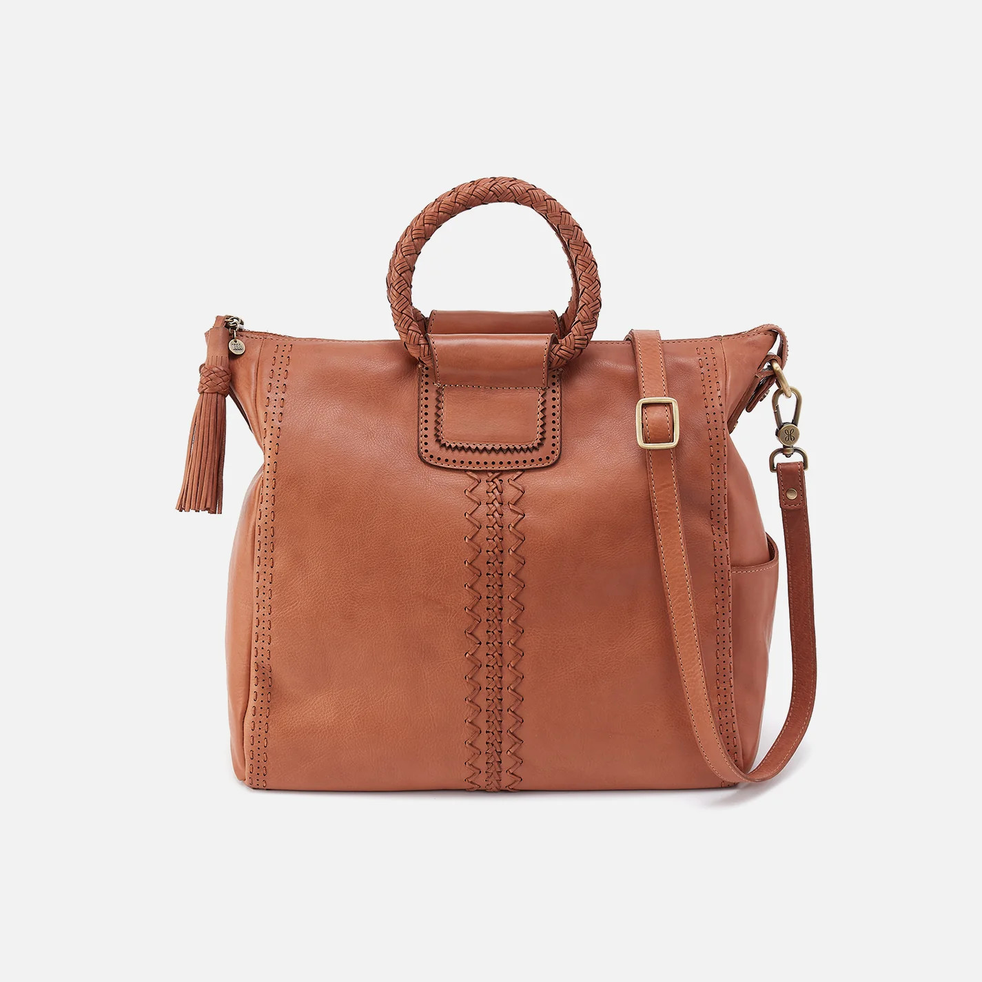 Sheila Large Satchel In Washed Leather - Harvest Wheat | HOBO Bags
