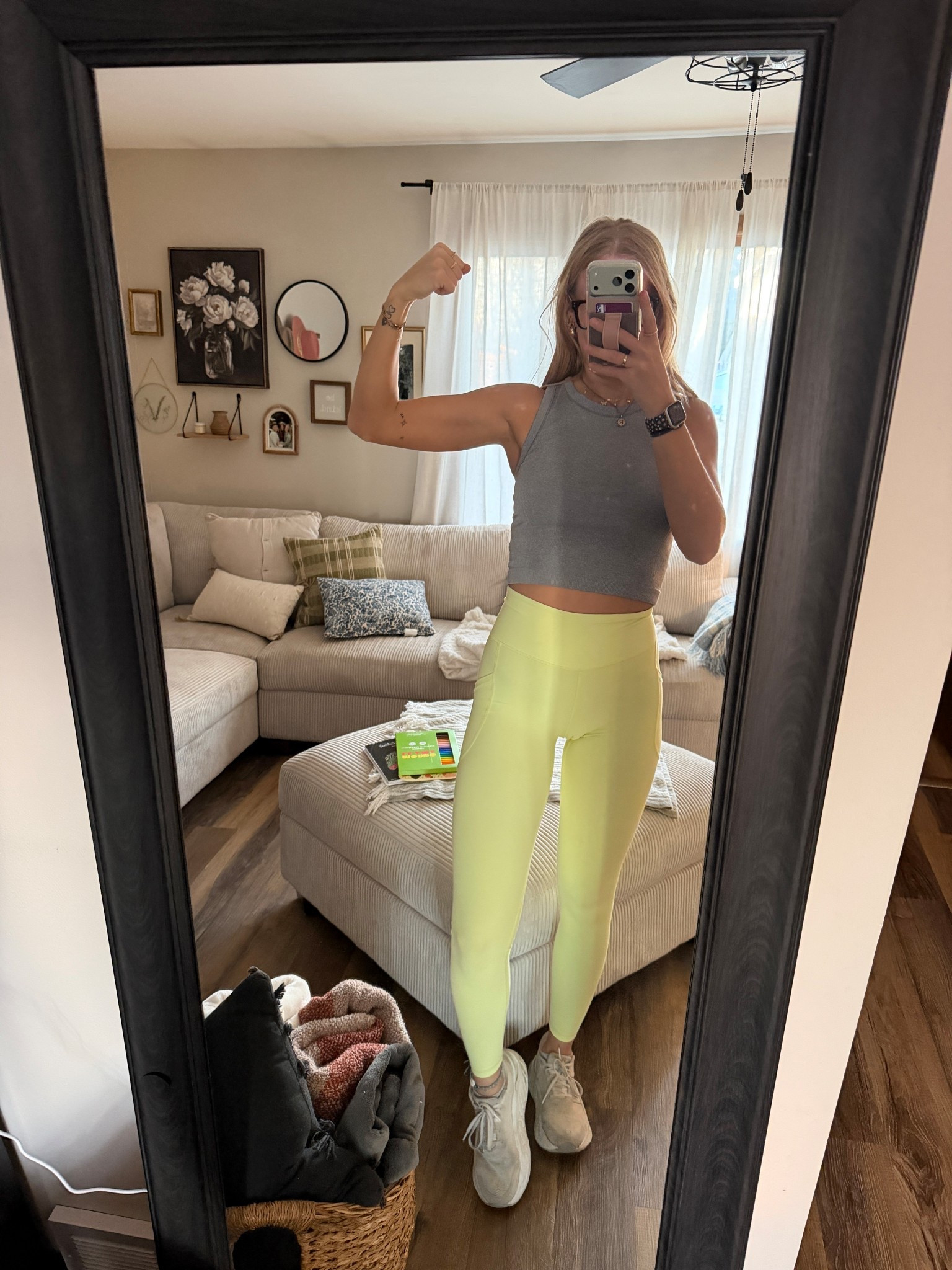 Yesterday’s cardio & core outfit.. ALLLL Old Navy — 03.04.26 🏃🏼‍♀️💨💪🏻

Grey Old Navy tank top: Medium
Yellow Old Navy pocket leggings: Small Tall
New Balance shoes: 9
🧦 socks are Amazon — the softest and BEST bombas dupe!!!

Everything is TTS :)

#OldNavystyle #OldNavyoutfits #OldNavyactivewear #OldNavypowersoft #yellowleggings #whiteshirts #whiterunningshoes #Owalawaterbottles #OwalaatTarget #OldNavyfinds #OldNavyfashion #trendingatOldNavy #popularatOldNavy

#LTKootd #LTKfitnessgoals #LTKActive