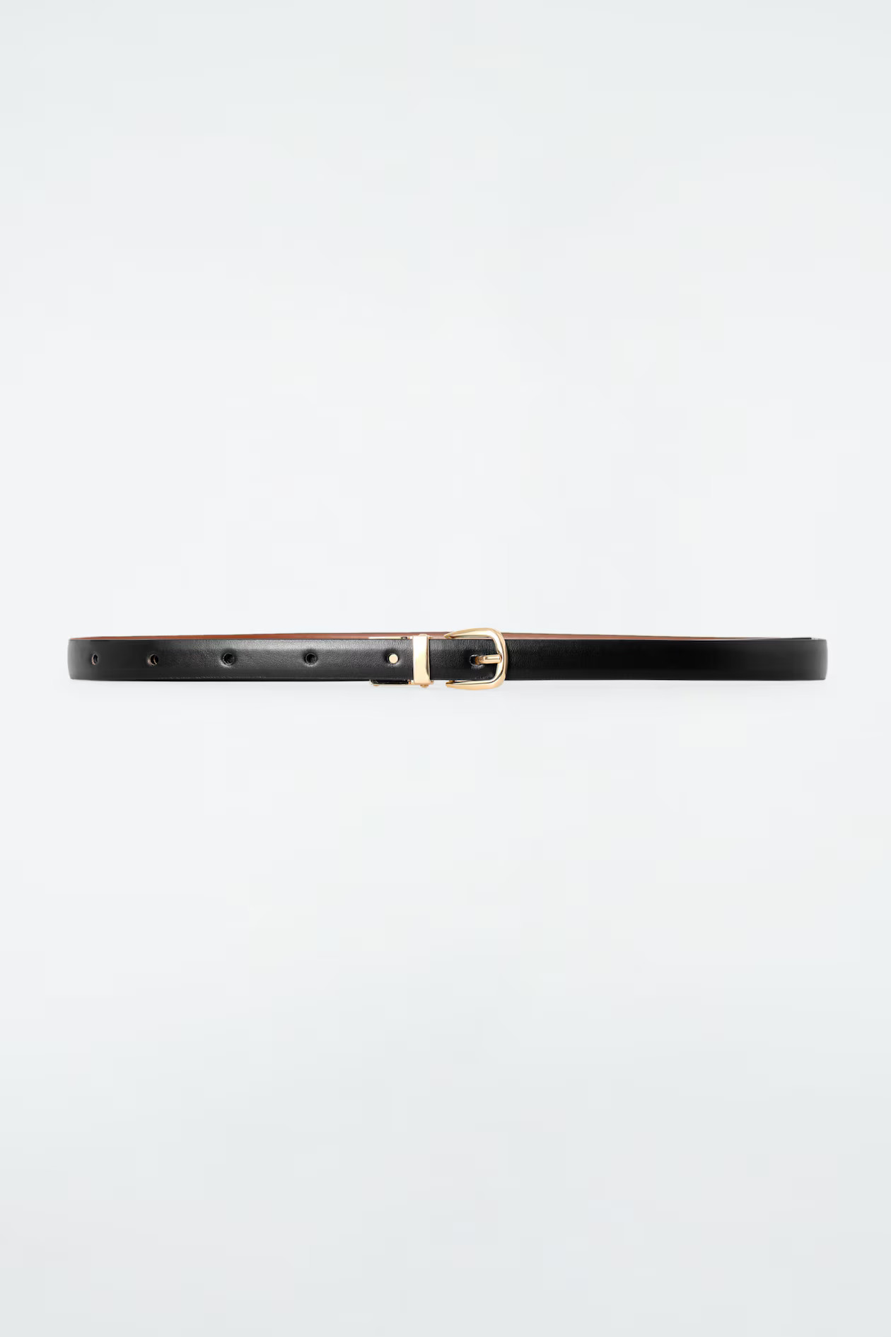 REVERSIBLE SLIM LEATHER BELT - DARK BROWN / TAN | COS | COS UK