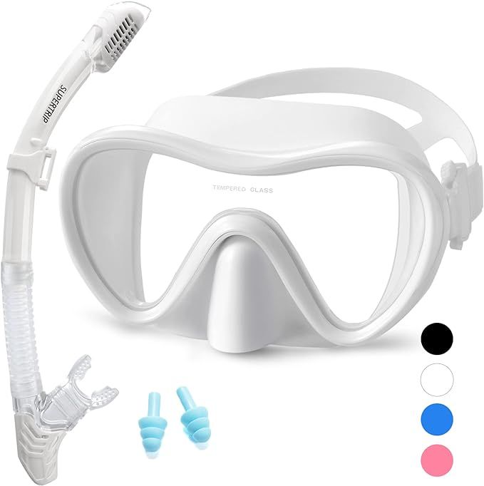 Supertrip 2024 Snorkeling Gear for Adults, Anti-Fog Snorkel Set, Tempered Glass Snorkel Mask Adul... | Amazon (US)