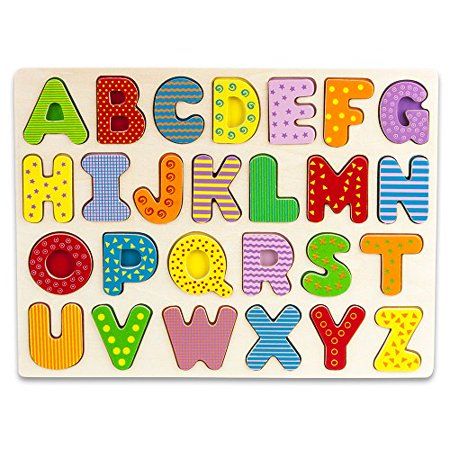 Imagination Generation Professor Poplar's Wooden Alphabet Letters Puzzle Board Sensory Tactile Learn | Walmart (US)