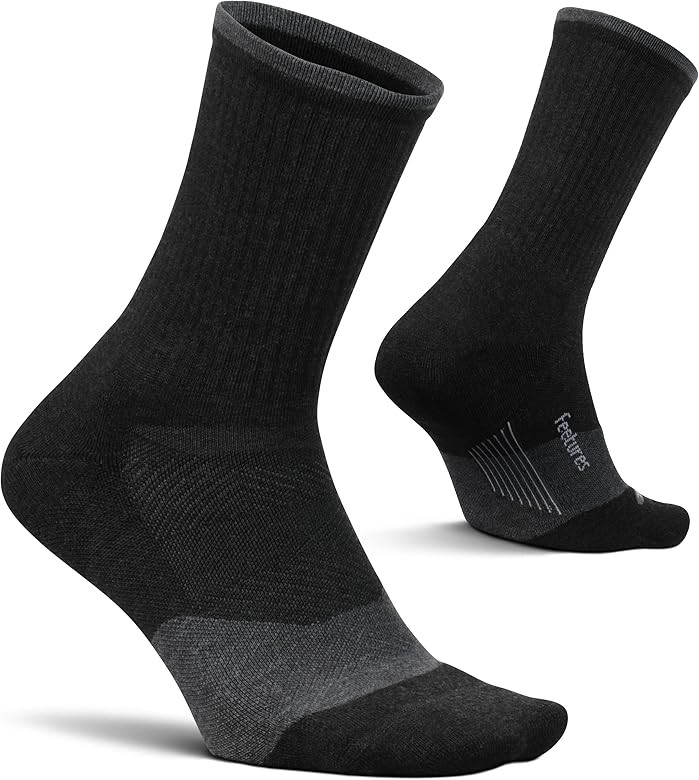 Feetures Trail Max Cushion Mini Crew Sock - Running Socks for Women and Men - Moisture Wicking | Amazon (US)