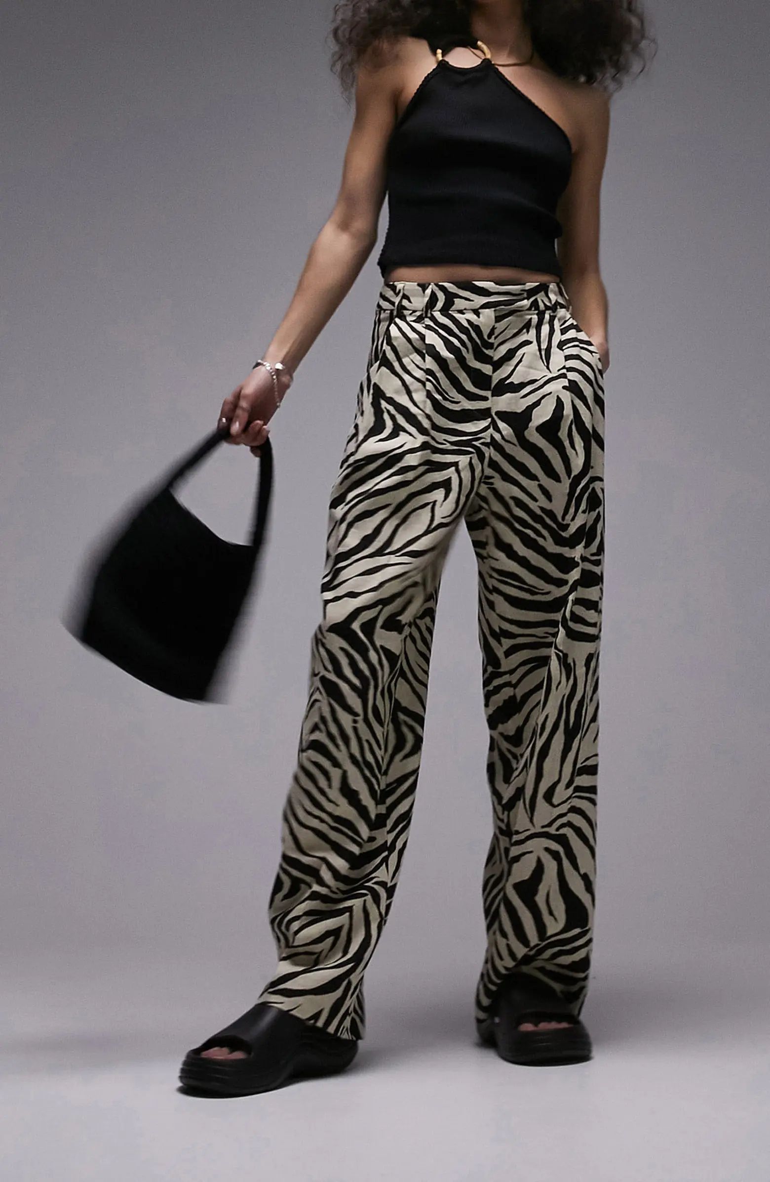 Slouchy Zebra Print Trousers | Nordstrom