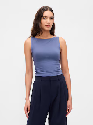 CloseKnit Jersey Boatneck Crop Tank Top | Gap (US)