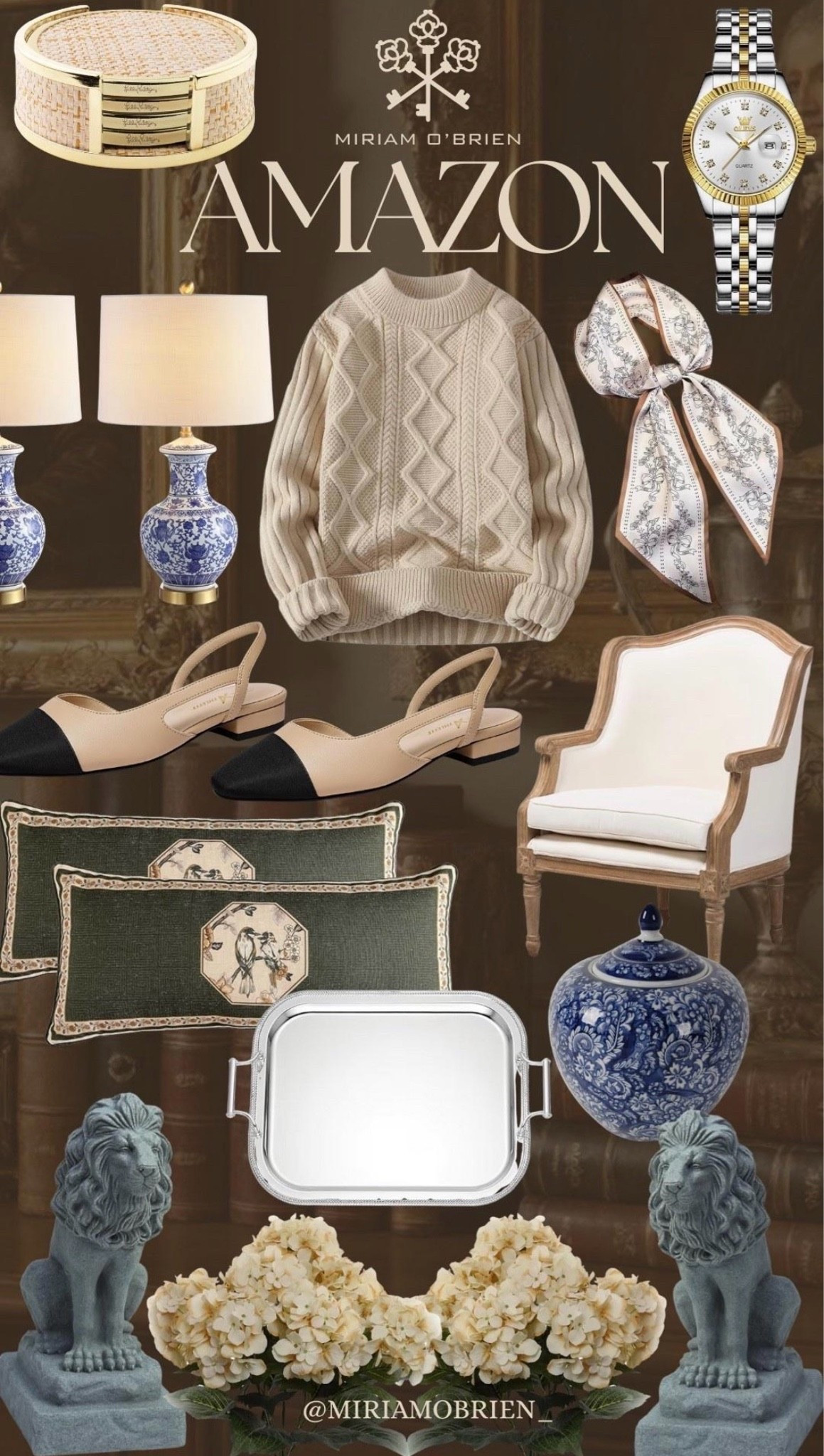Amazon finds that look WAY more expensive than they are 🤎 From the cozy cable-knit sweater to classic accessories, blue-and-white decor, elegant serving pieces, and timeless furniture—these are the kinds of pieces that make a home feel collected and intentional.
Which one would you add to your home?
Follow me @miriamobrien on Instagram & TikTok for more finds! ✨
#AmazonFinds #AmazonHome #HomeDecor #ClassicStyle #HomeInspiration

#LTKootd #LTKmomlife #LTKOver40
