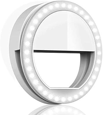 QIAYA Selfie Ring Light for Phone Camera Photography Video, BatteryPowered Clip White | Amazon (US)
