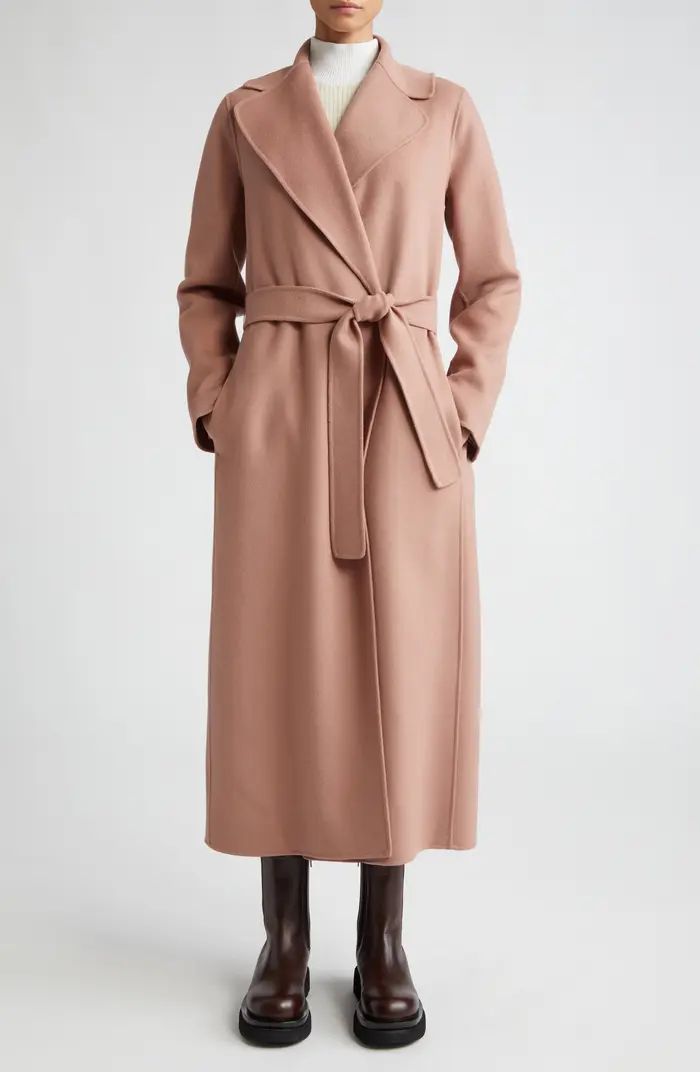 Poldo Belted Virgin Wool Long Coat | Nordstrom