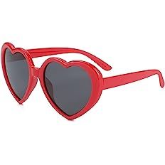 Polarized Heart Shaped Sunglasses for Women Vintage Fashion Lovely Retro Oversized Eyeglasses Sty... | Amazon (US)