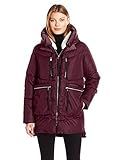 Steve Madden Women's Puffer Parka,Merlot,Large | Amazon (US)