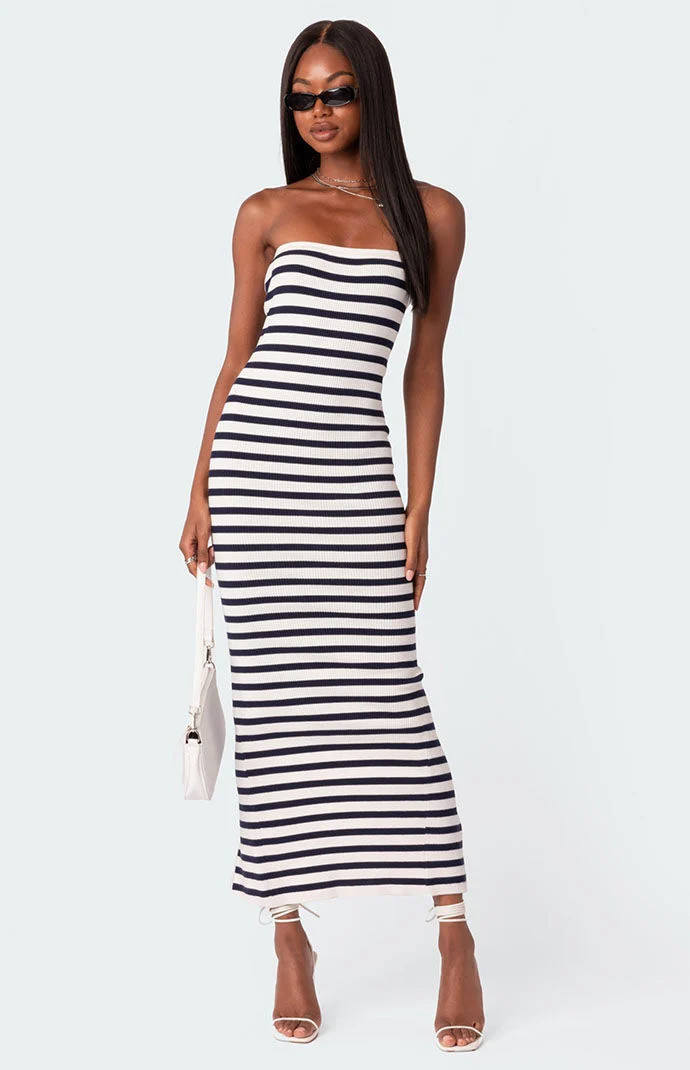 Edikted Women's Knit Back Slitted Maxi Dress - Size XS | PacSun