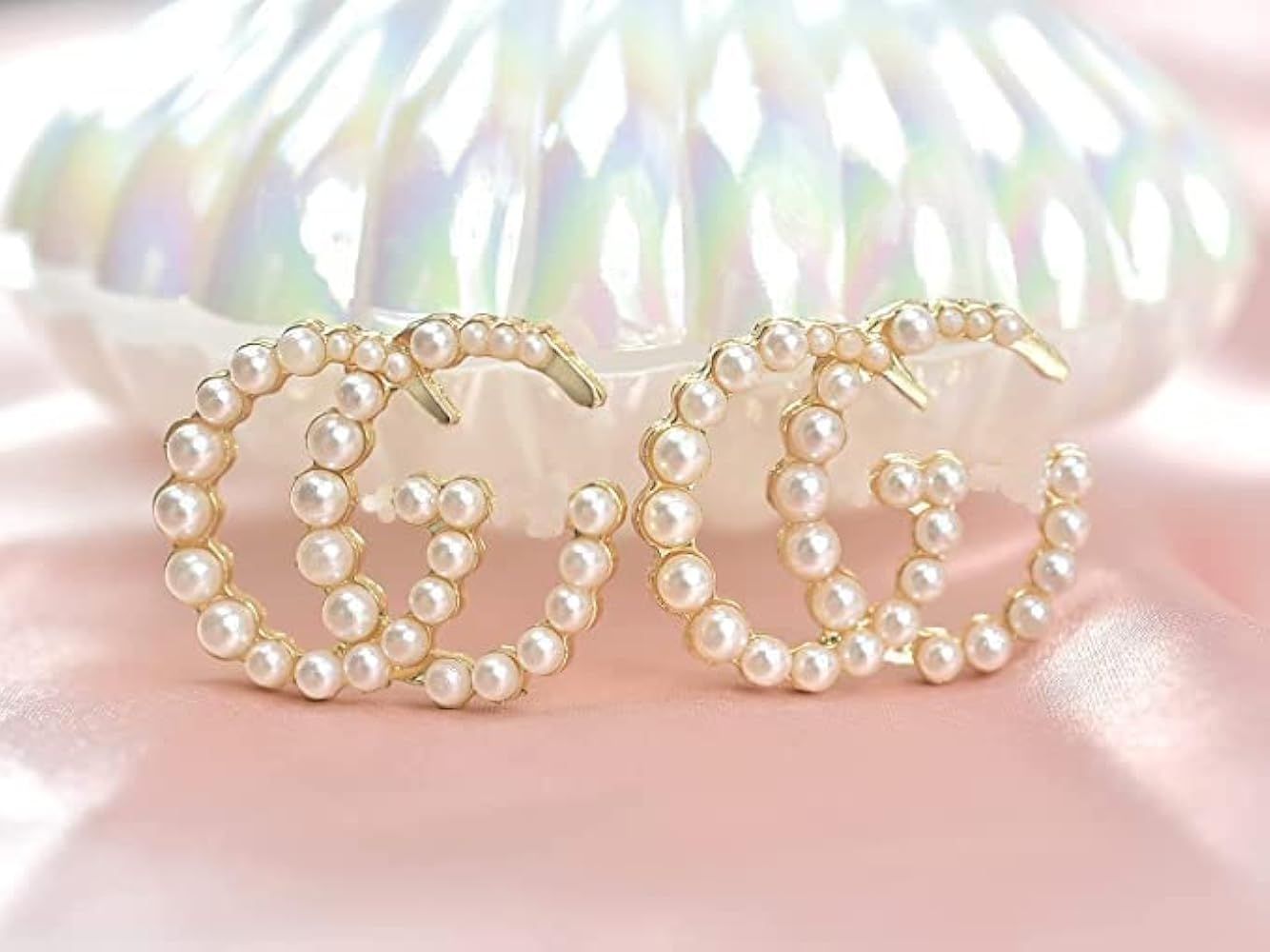 G Alphabet Earrings Earrings for Women Gold g Earrings Cute Alphabet Gold Stud Earrings Light Weight | Amazon (US)