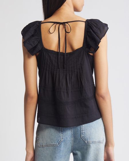 Black ruffle top
Black top

Date night outfit
Summer outfit
Summer top 
#Itkseasonal
#Itkover40
#Itku
#LTKfindsunder100