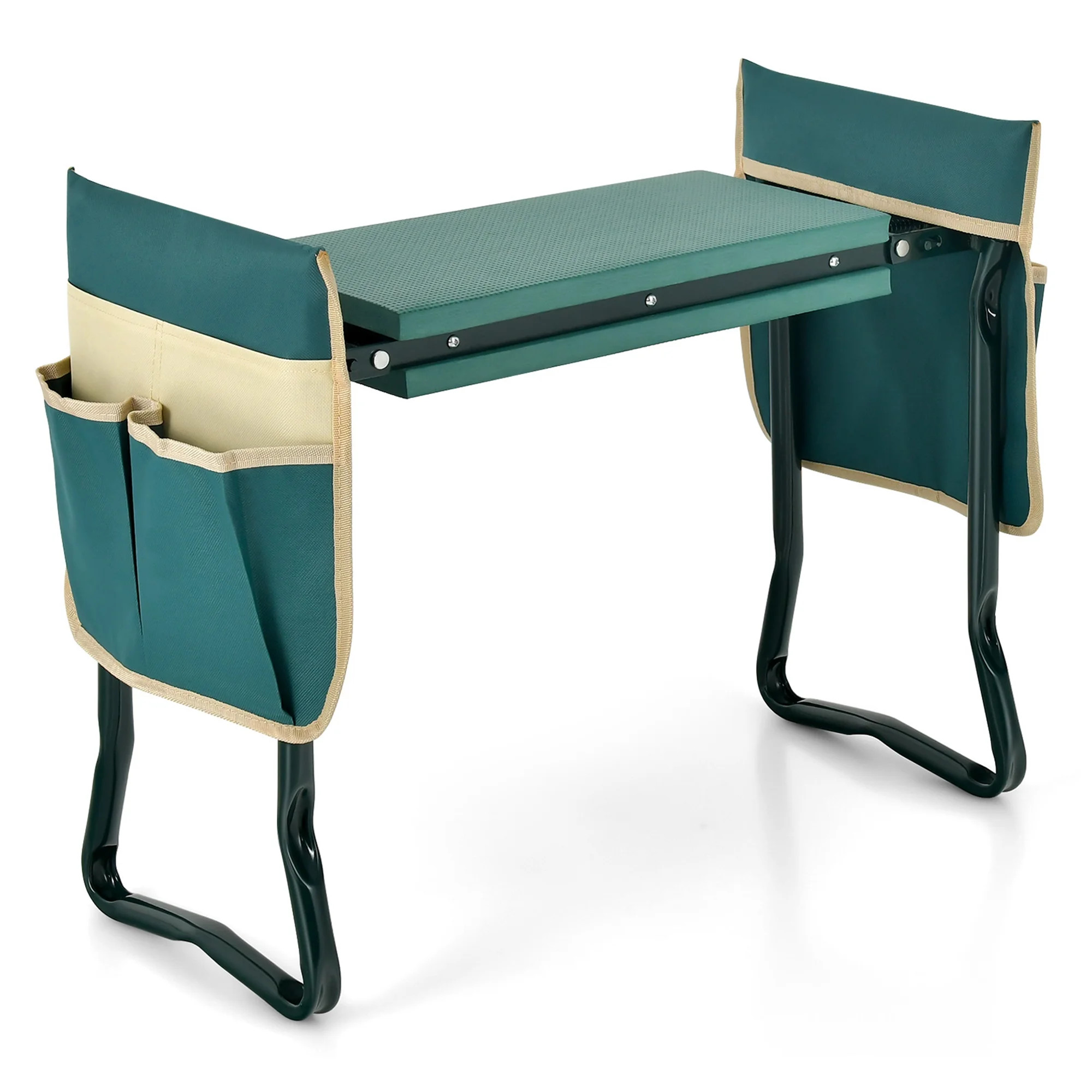 Costway Folding Garden Kneeler Seat Bench w/2 Bonus Tool Pouches EVA Foam Pad | Walmart (US)