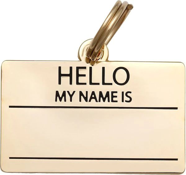 Two Tails Pet Company Hello My Name Personalized Dog & Cat ID Tag | Chewy.com