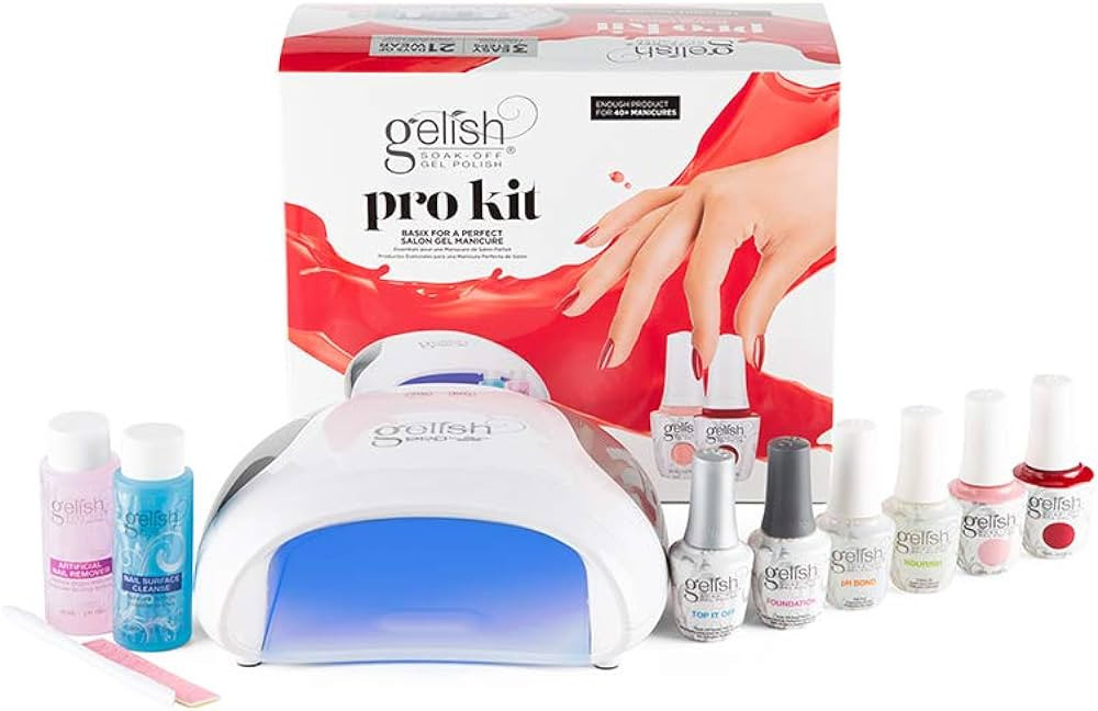 Gelish Pro Kit with Pro LED Light, Nail Lamp, UV Lamp, Gel Nail Light, Gel Nail Polish Kit, Manic... | Amazon (US)