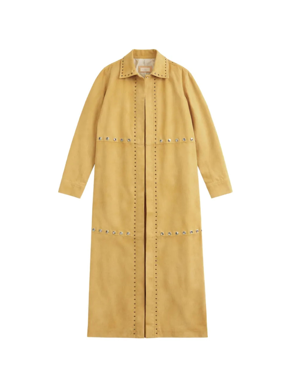 Zut Antar Studded Suede Coat | Yellow | FARFETCH | Farfetch Global