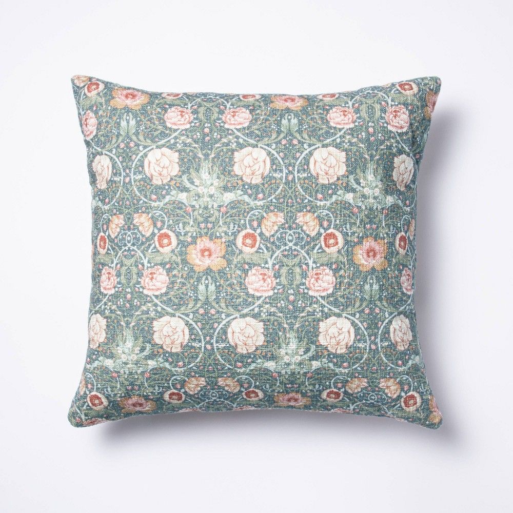 Floral Printed Square Throw Pillow - Threshold designed with Studio McGee | Target