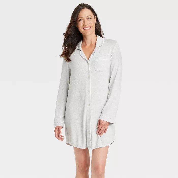 Women's Perfectly Cozy Nightgown - Stars Above™ Light Gray | Target