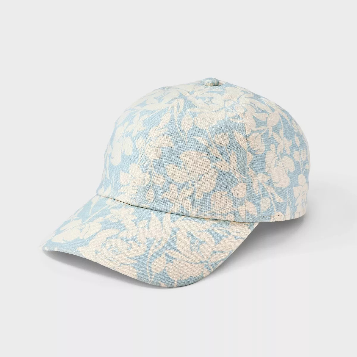 Women's Cotton Floral Print Baseball Hat - A New Day™ Blue | Target