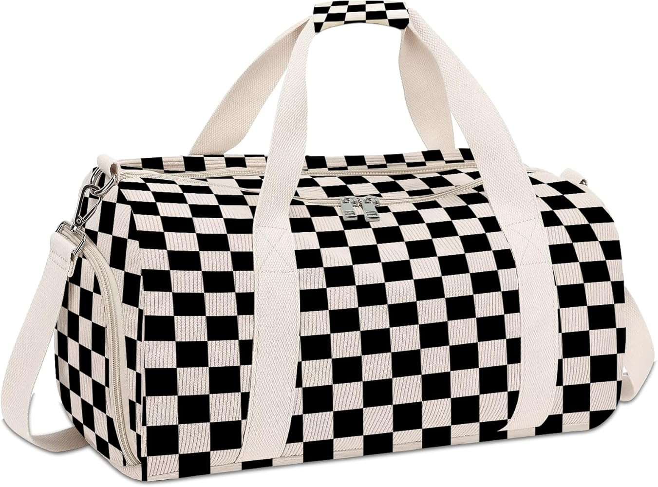 Corduroy Duffle Bag for Women,Gym Bag Girls Kids with Shoes Compartment & Wet Separation Waterpro... | Amazon (US)